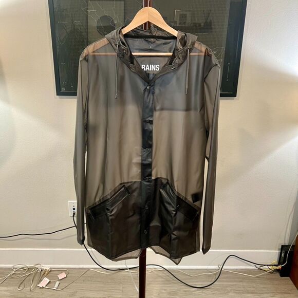 Rains - "Jacket" (w/ Hood) Size XL - Mist (transparent) - Picture 4 of 8
